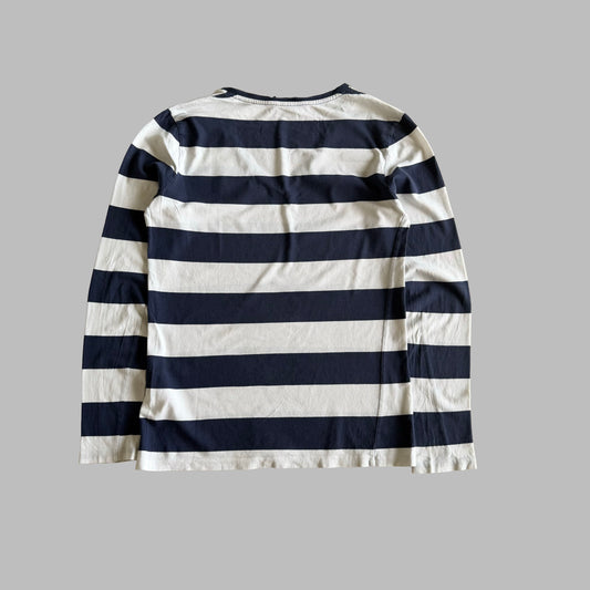 Y2K Ralph Lauren Striped Low Cut Long Sleeve - M
