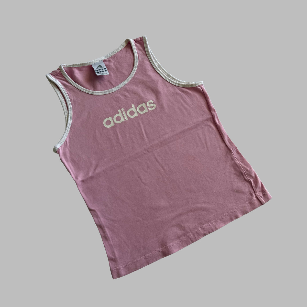 Y2K Adidas Spell Out Ringer Tank - M