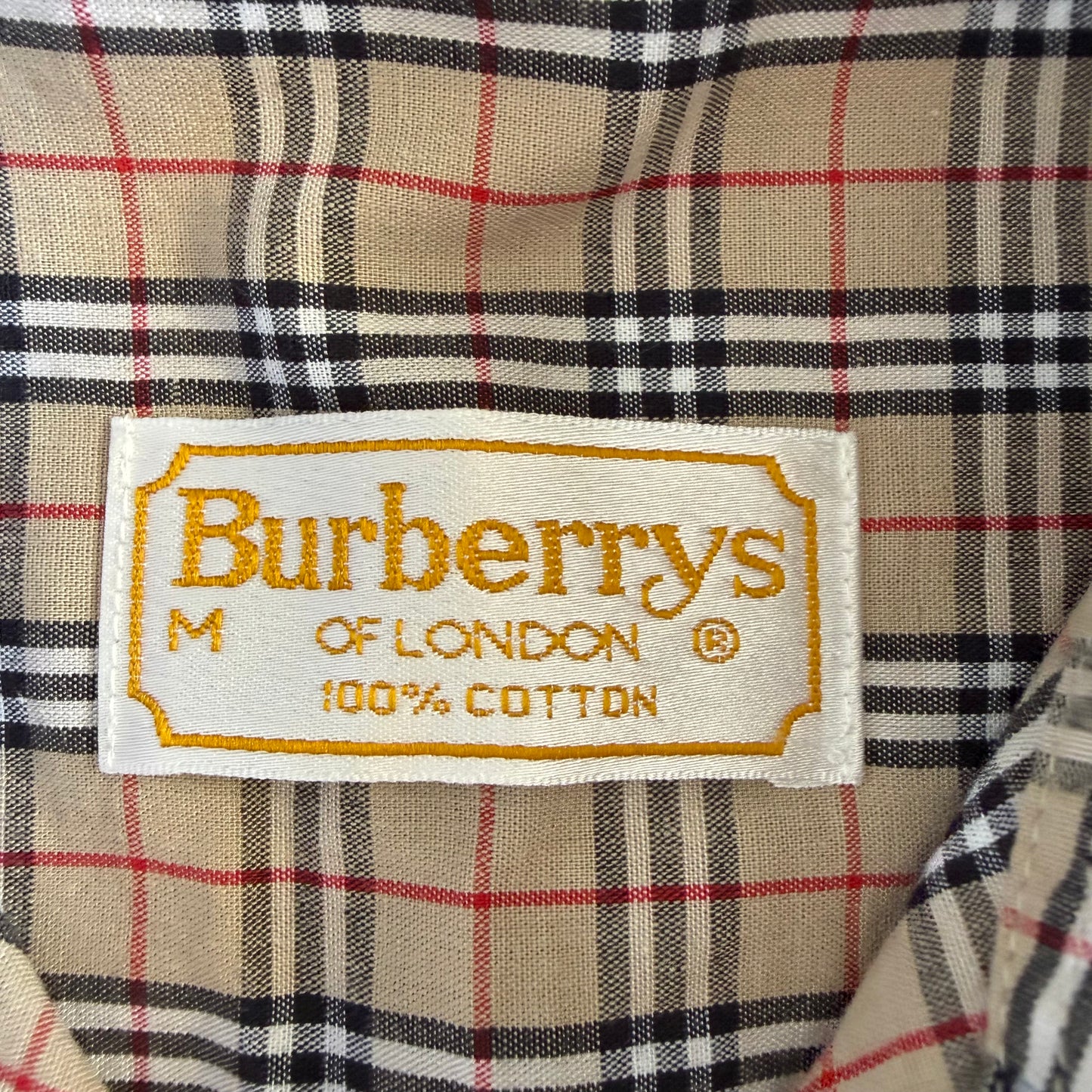 90s Burberry Button Up Shirt - Medium