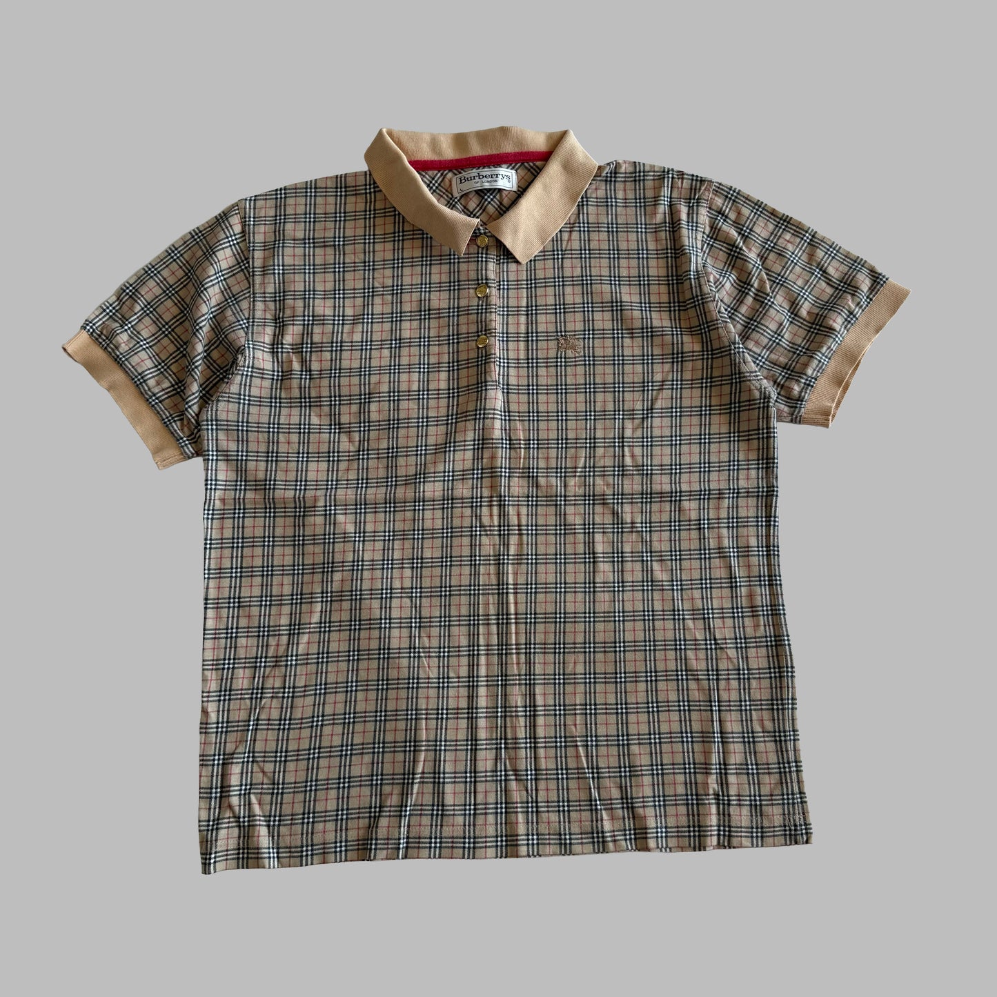 90s Burberry Polo Shirt - Large