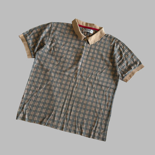 90s Burberry Polo Shirt - Large