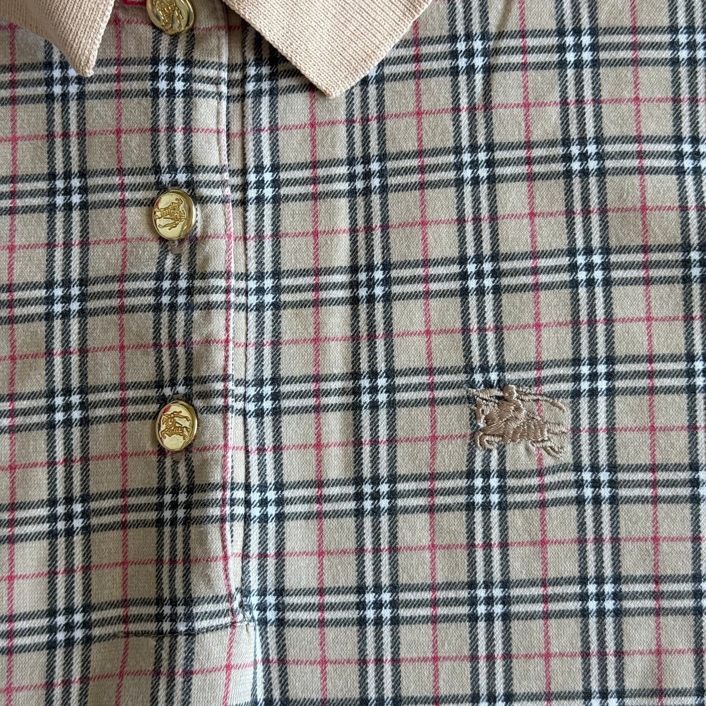 90s Burberry Polo Shirt - Large