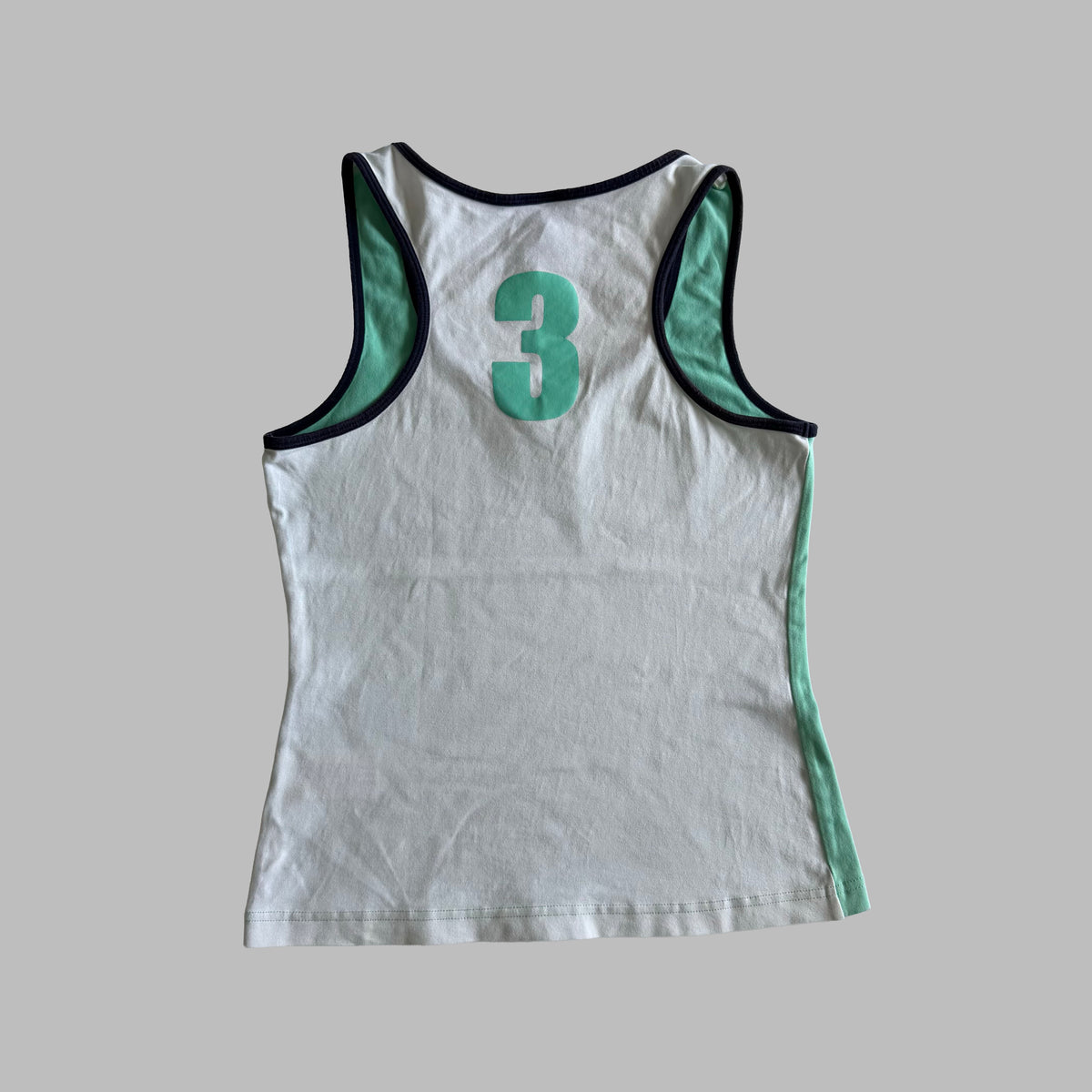 Y2K Adidas Two Tone Spell Out Activewear Tank - M