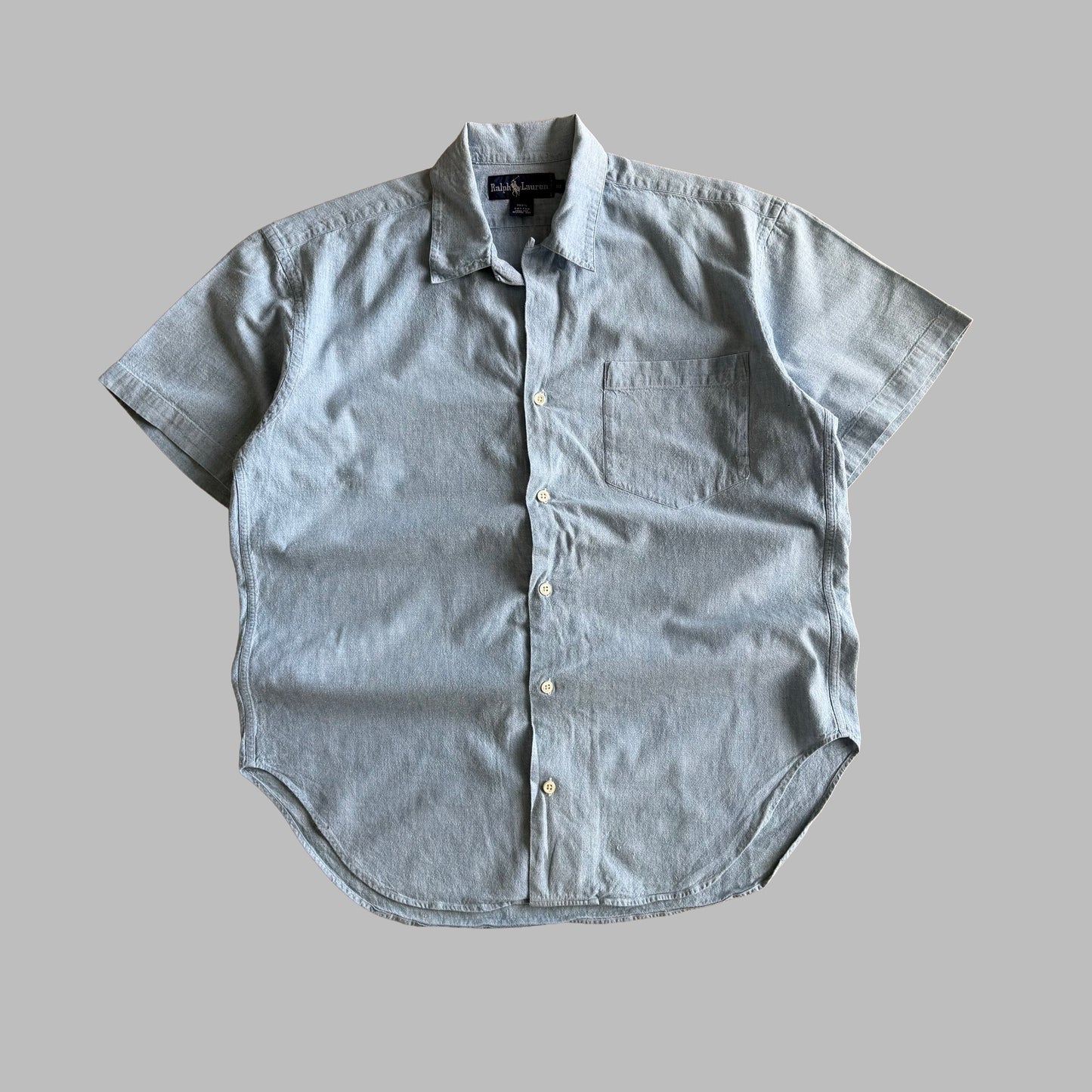 Y2K Polo Ralph Lauren Cotton Button Up Shirt - M