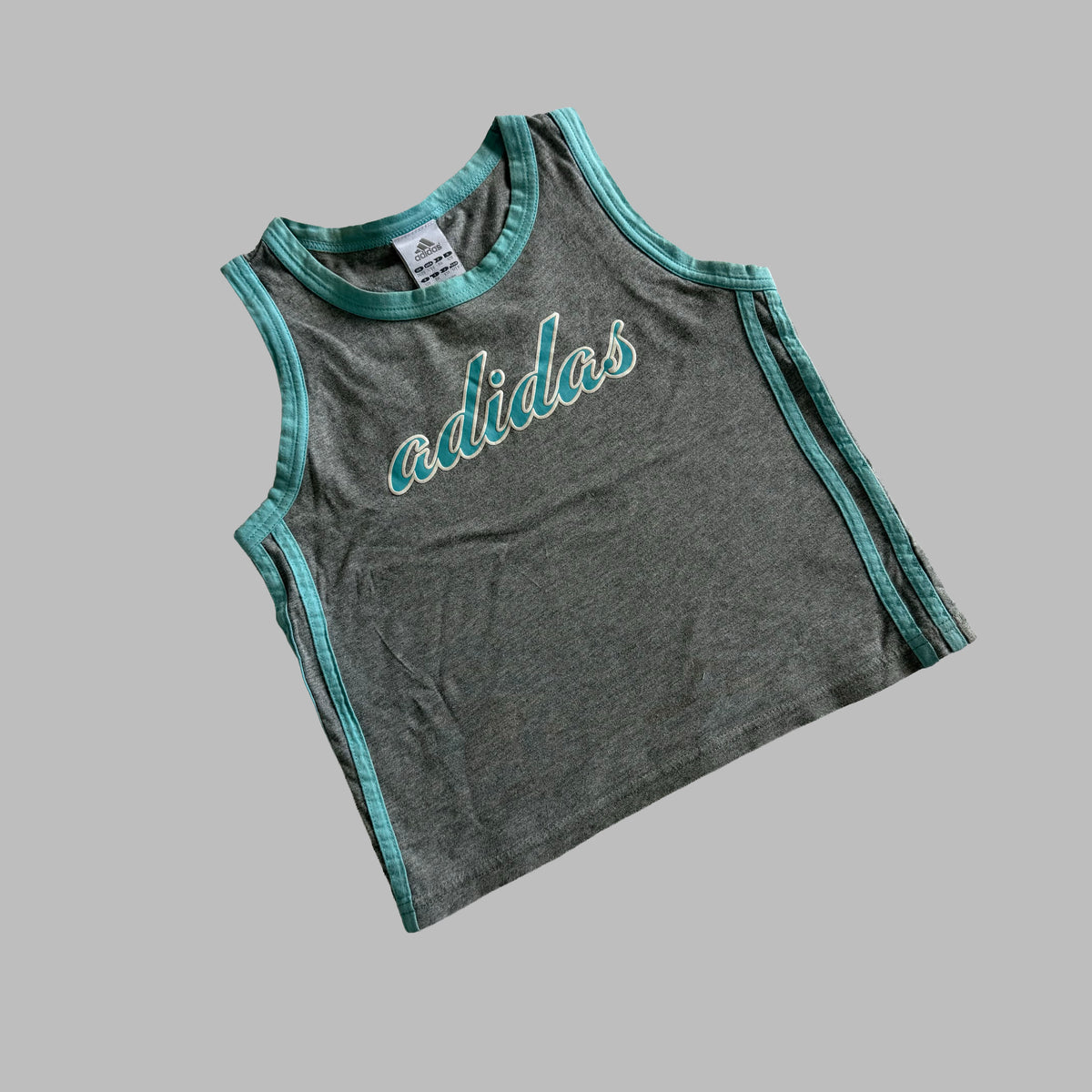 Y2K Adidas Spell Out Ringer Tank - XS