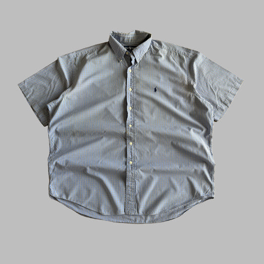 Y2K Polo Ralph Lauren Checkered Button Up Shirt - XL