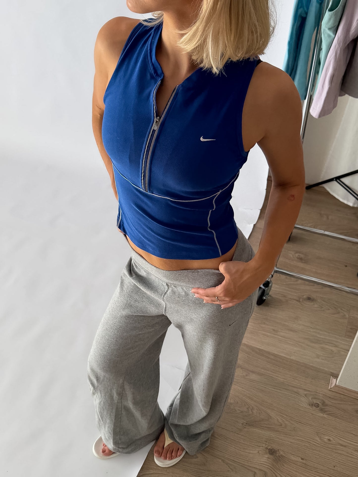 Y2K Nike Half Zip Activewear Top - S