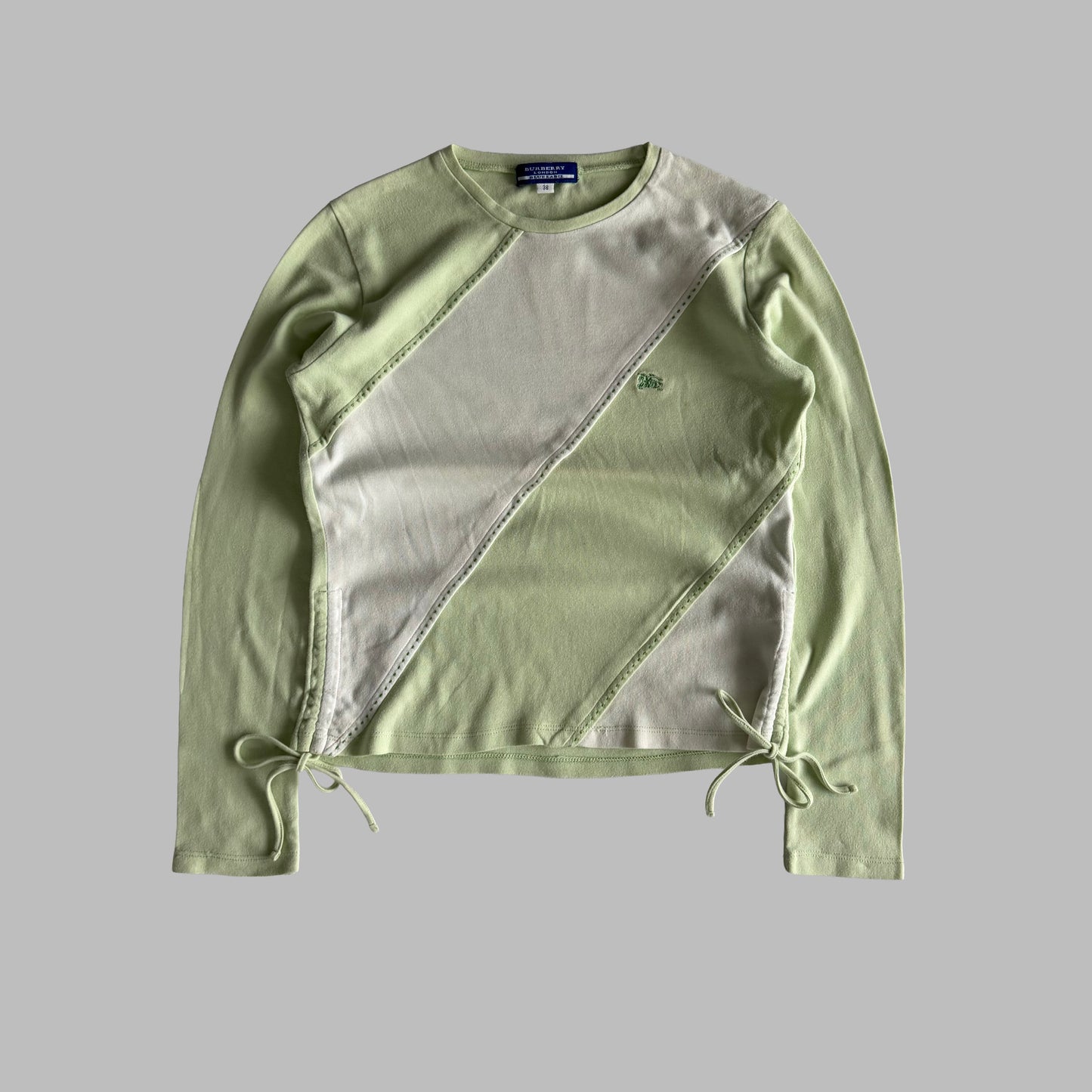 Y2K Burberry Blue Label Panelled Longsleeve - M