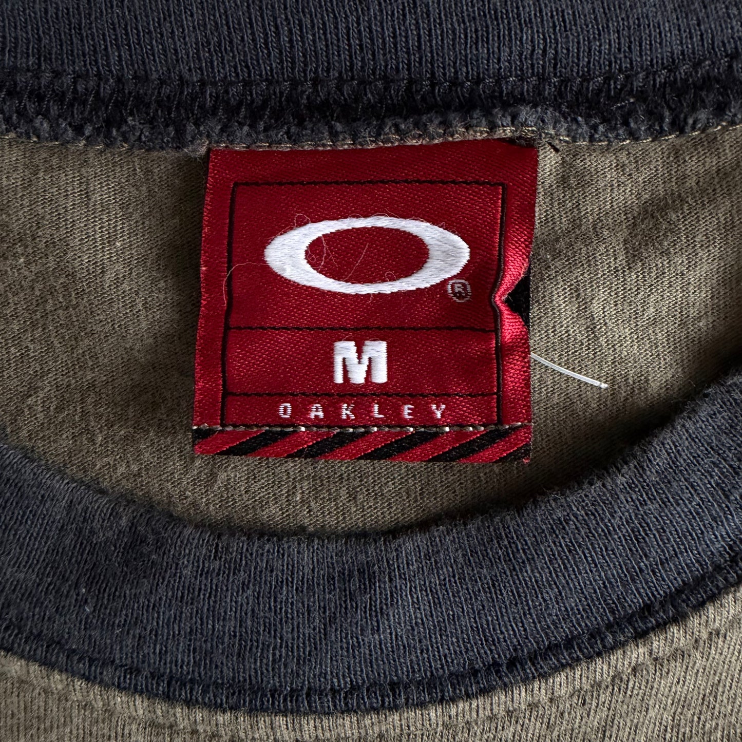 Y2K Oakley Heavyweight Ringer T-Shirt - M