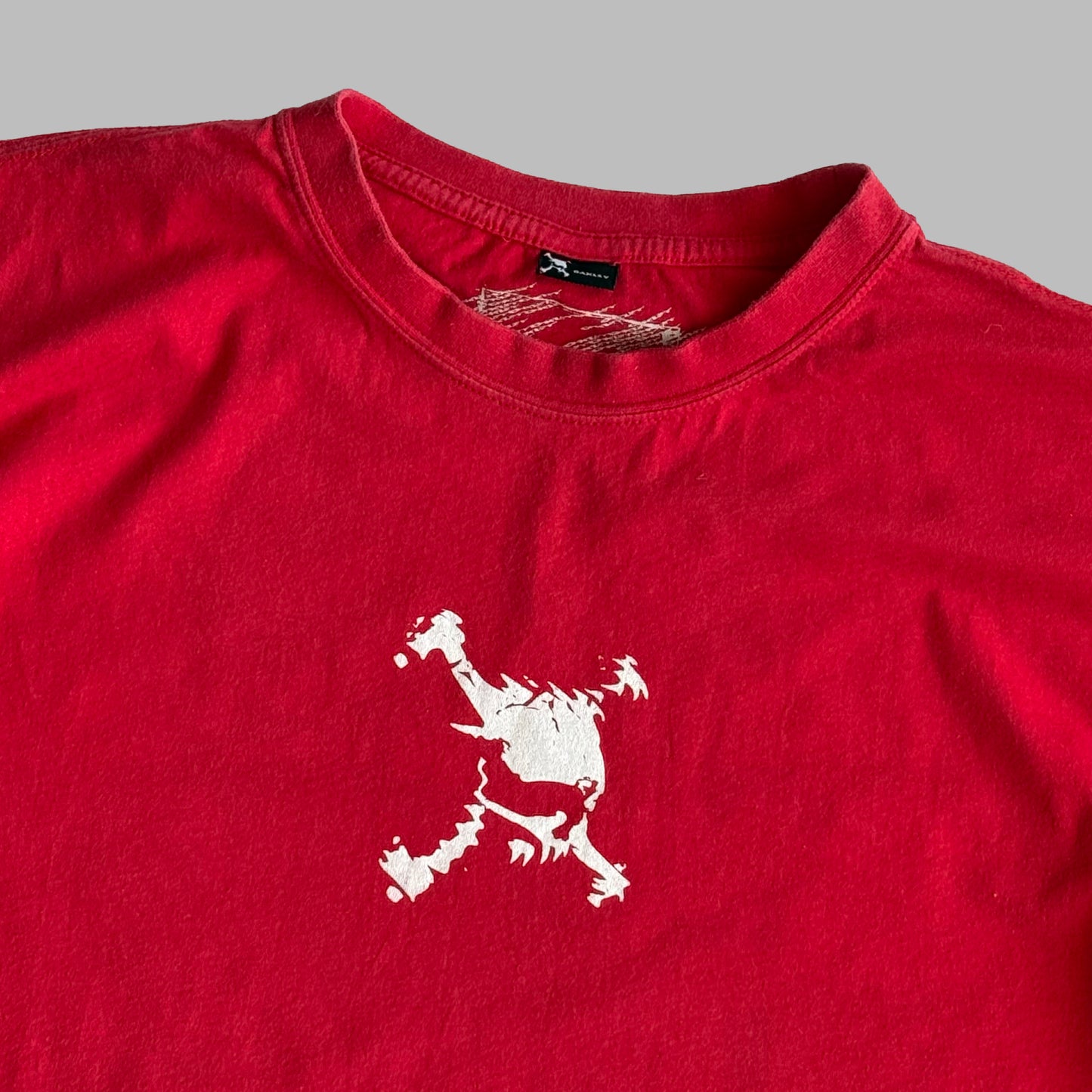 00s Oakley Skull Print T-Shirt - Medium