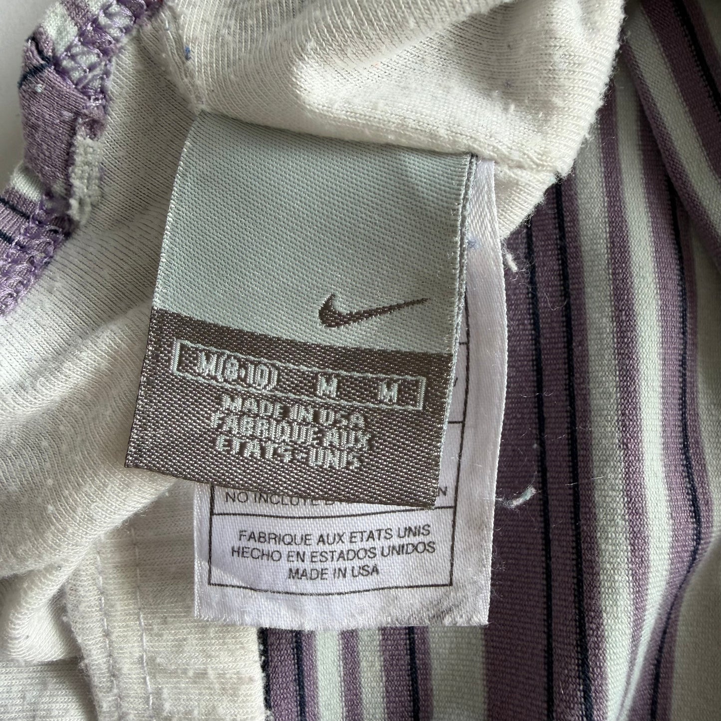 Y2K Nike Striped Activewear Tank - M