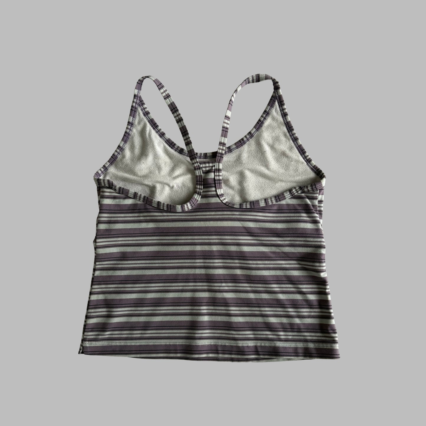 Y2K Nike Striped Activewear Tank - M