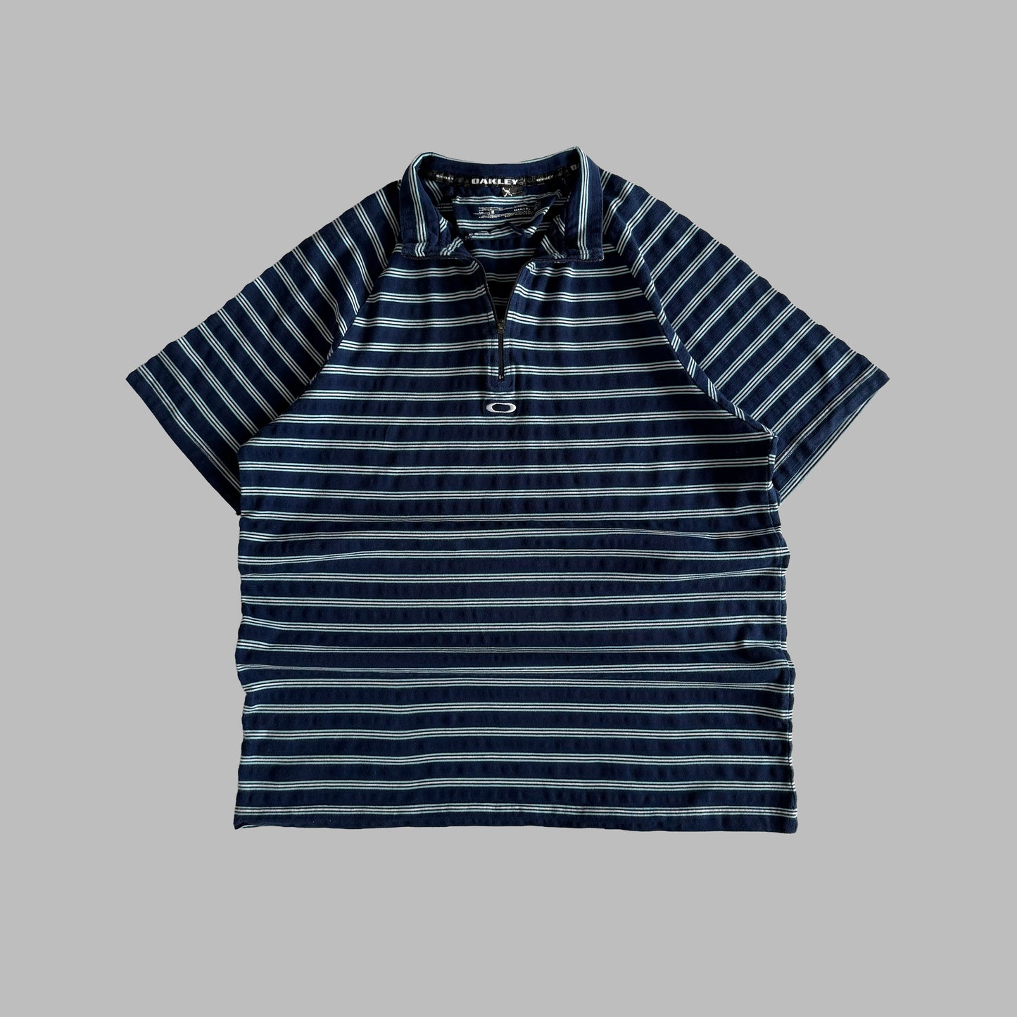Y2K Oakley Quarter Zip T-Shirt - M