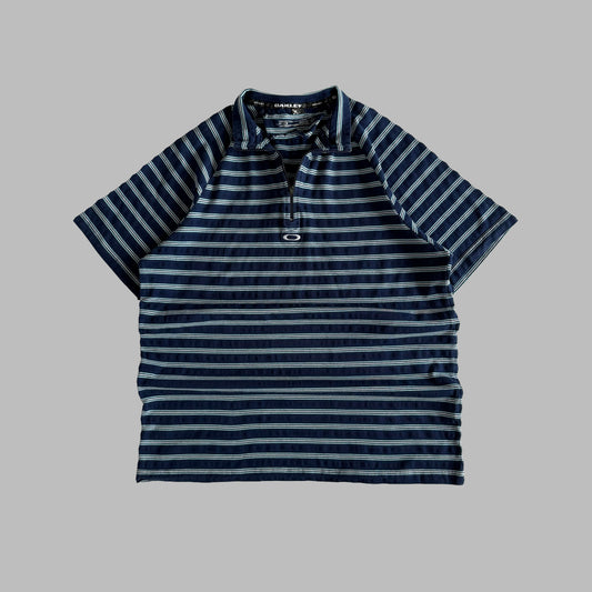 Y2K Oakley Quarter Zip T-Shirt - M