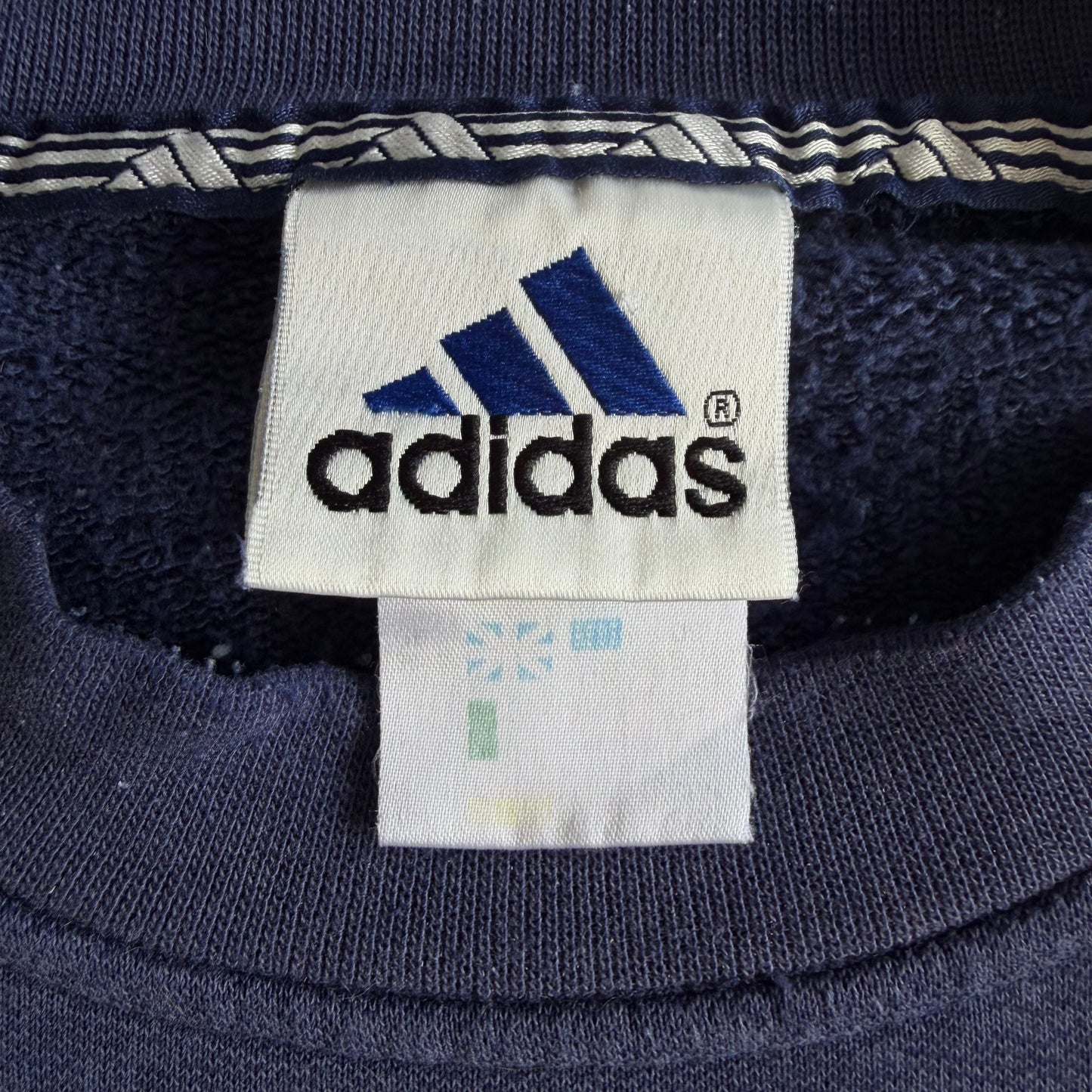 90s Adidas Three Stripe Sweatshirt - Large