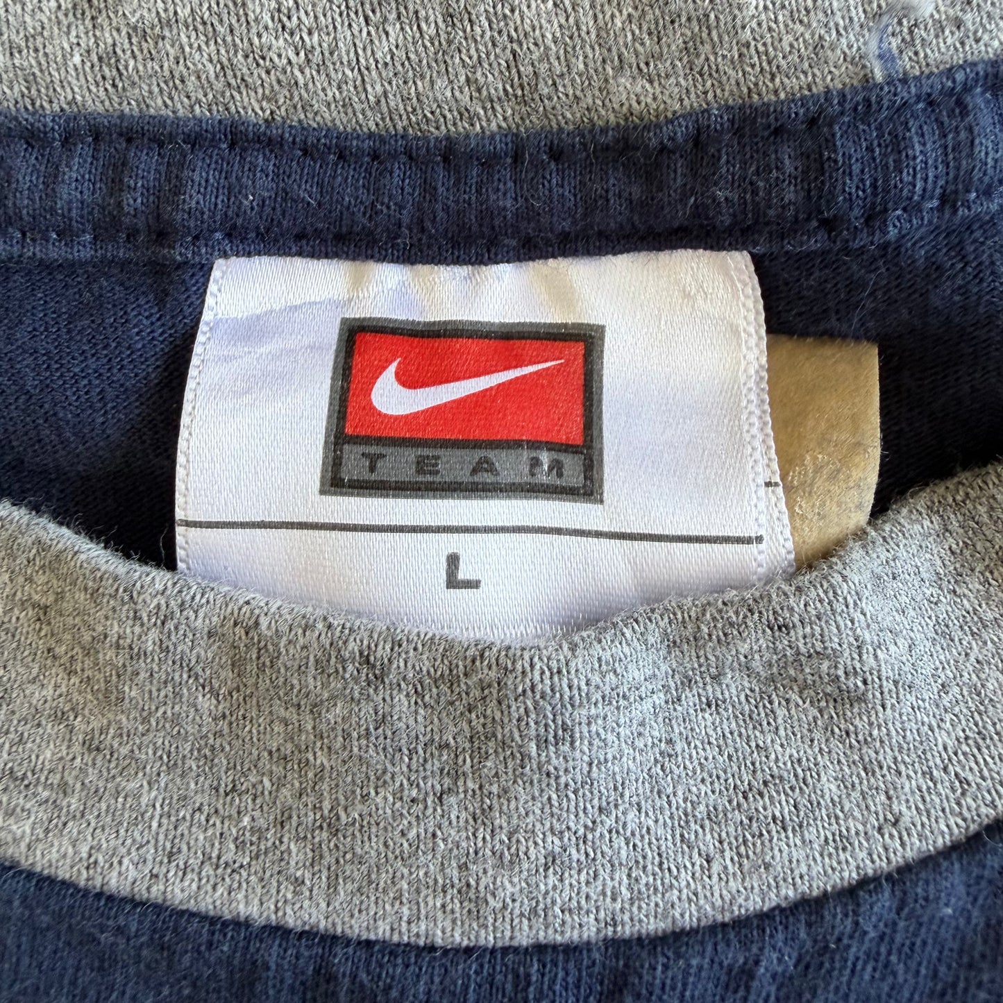 Y2K Nike Yankees Ringer T-Shirt - L