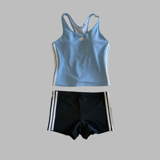 Y2K Deadstock Adidas Three Stripe Activewear Set - XS