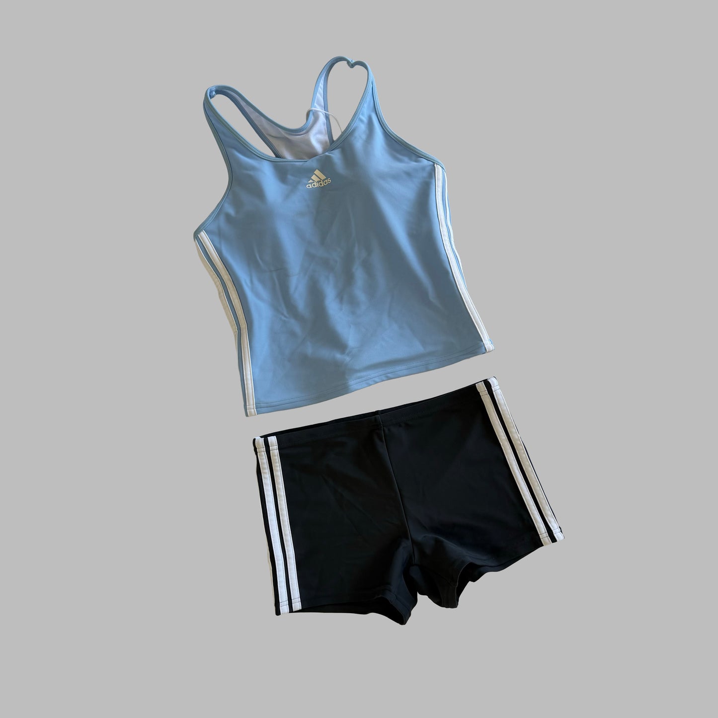 Y2K Deadstock Adidas Three Stripe Activewear Set - XS
