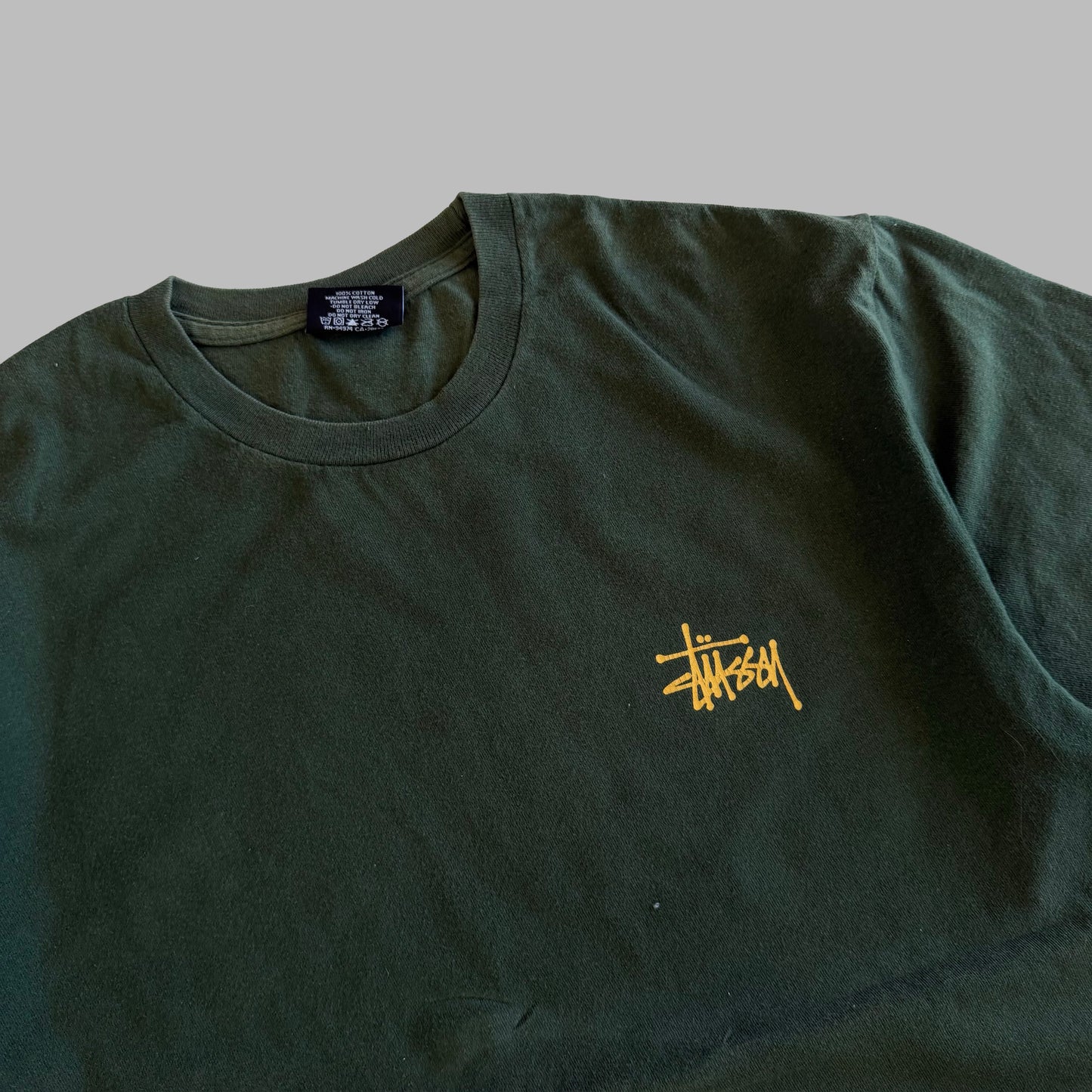 Y2K Stussy Script T-Shirt - M