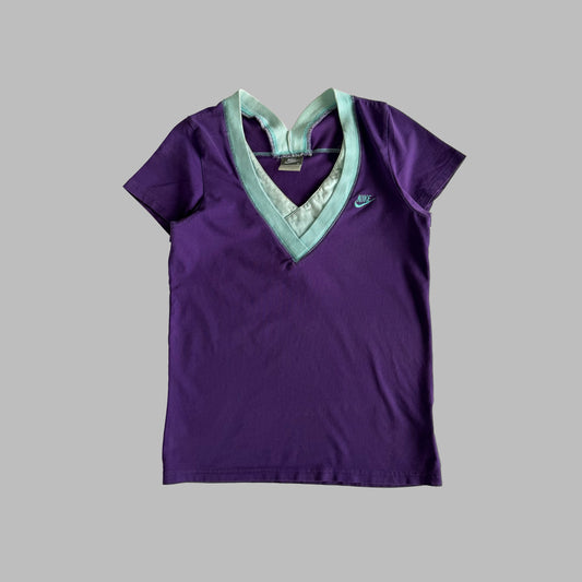 Y2K Nike V-neck Activewear Top - L