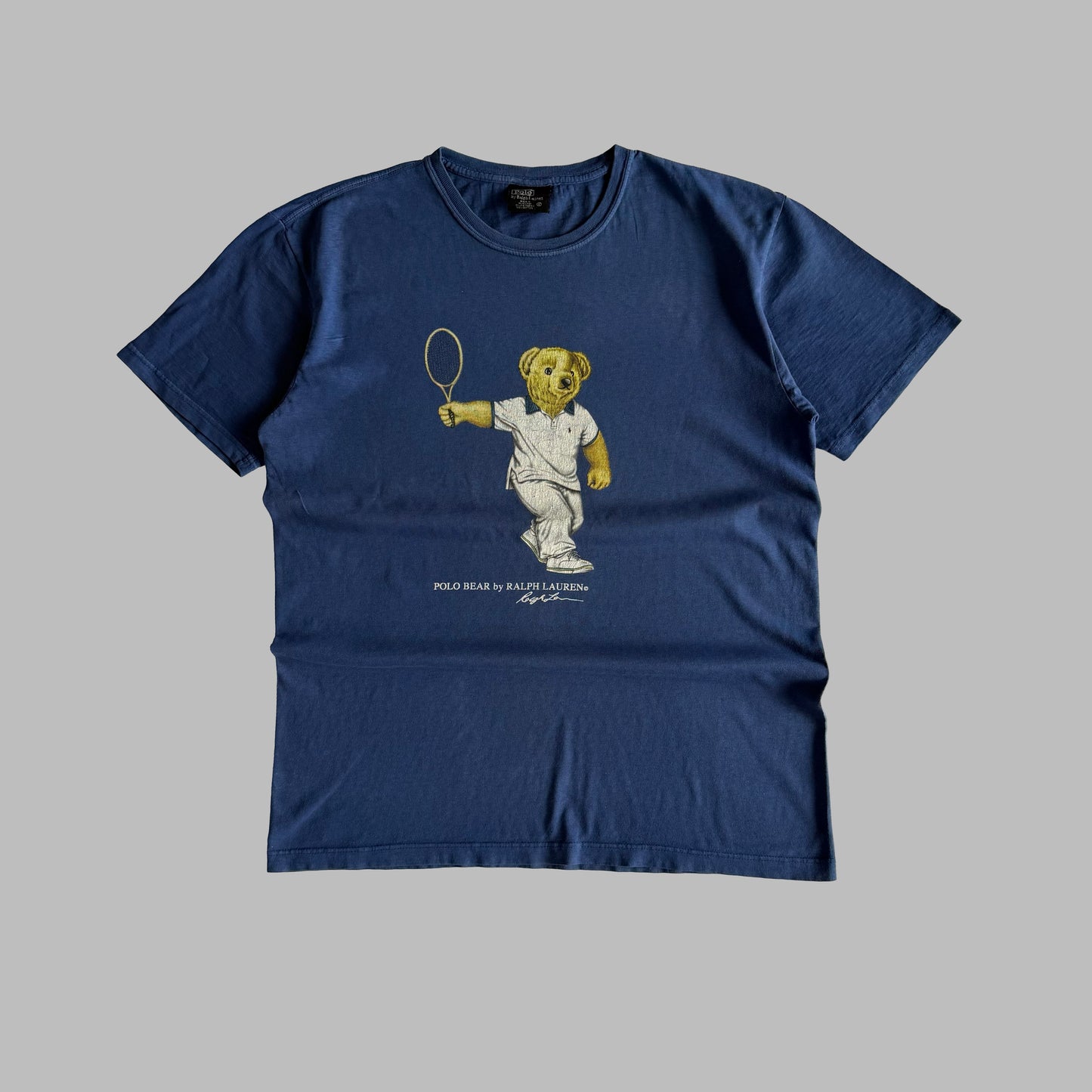 Y2K Polo Ralph Lauren Tennis Bear T-Shirt - S