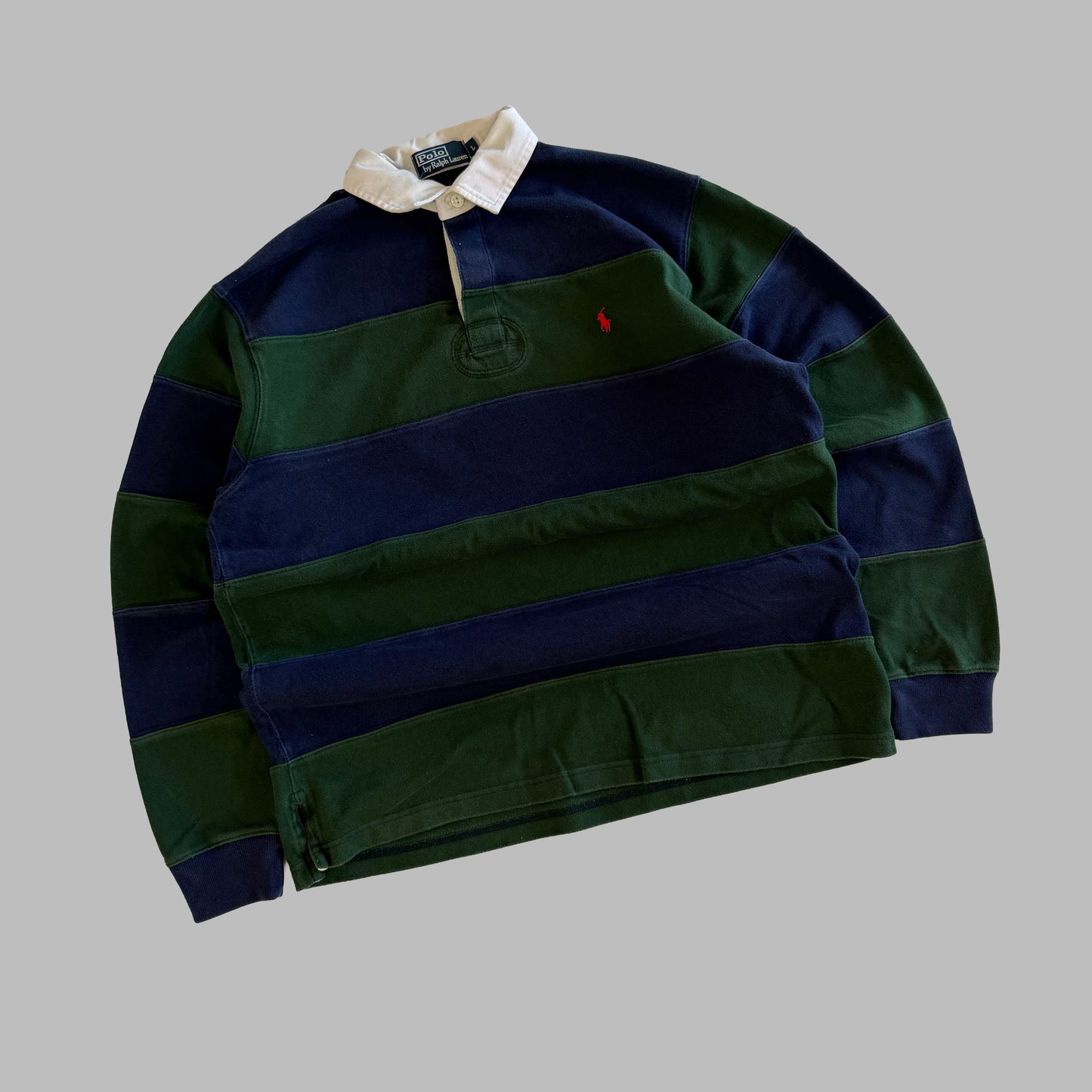 90s Polo Ralph Lauren Striped Rugby - L