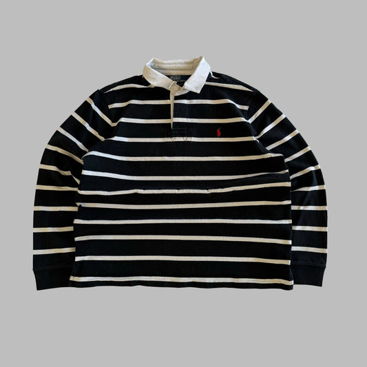 90s Polo Ralph Lauren Striped Rugby - XXL