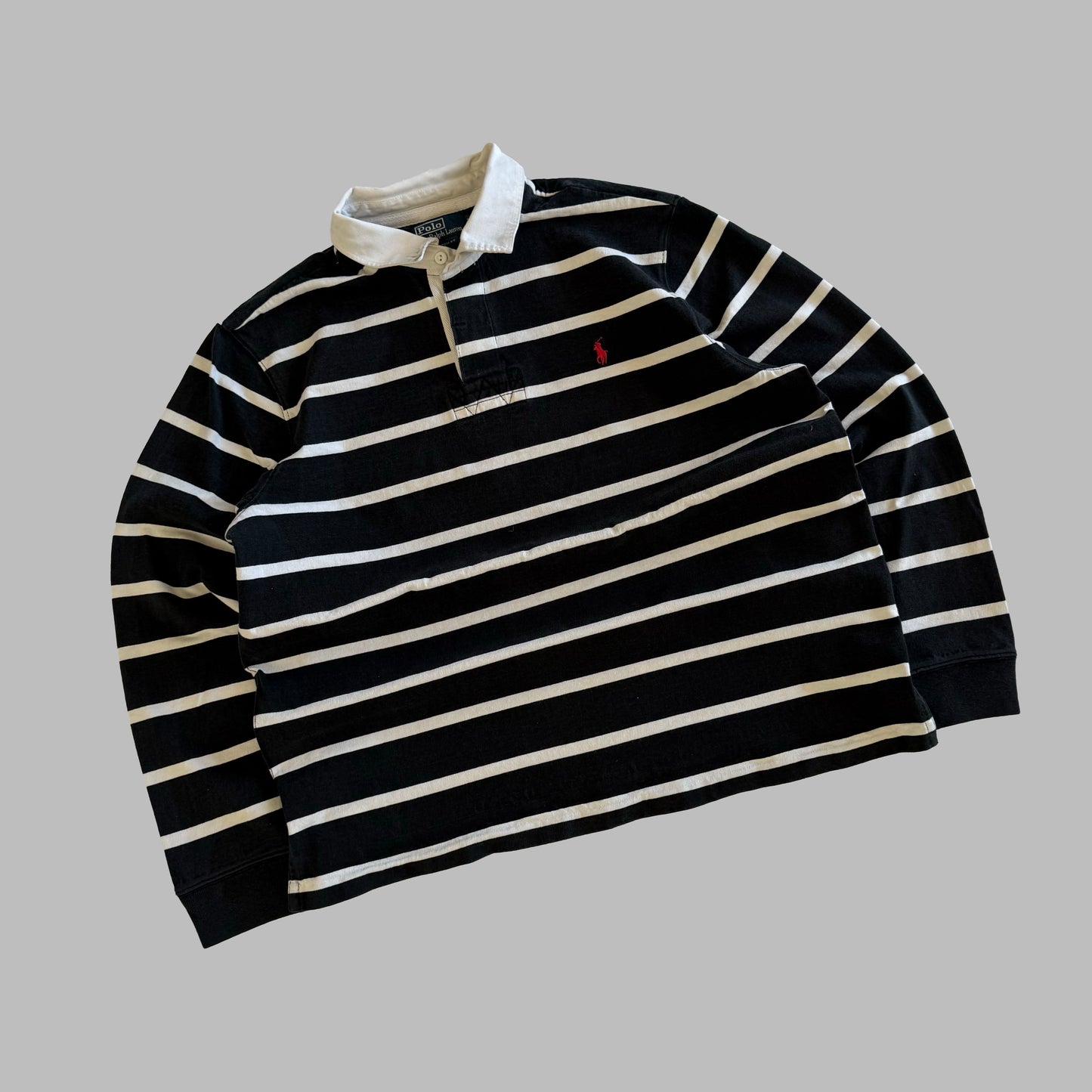 90s Polo Ralph Lauren Striped Rugby - XXL