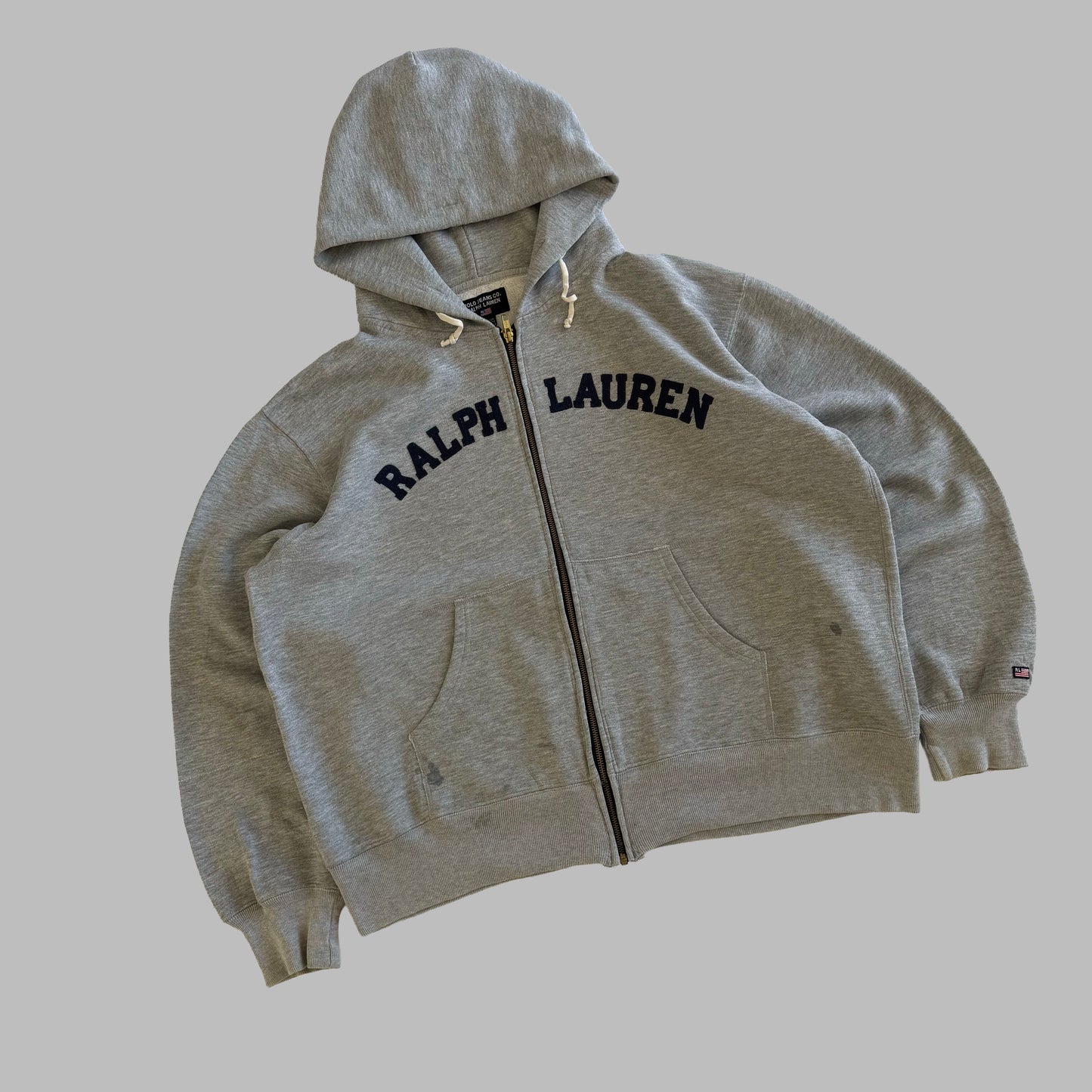 Y2K Ralph Lauren Polo Jeans Spell Out Hoodie - L