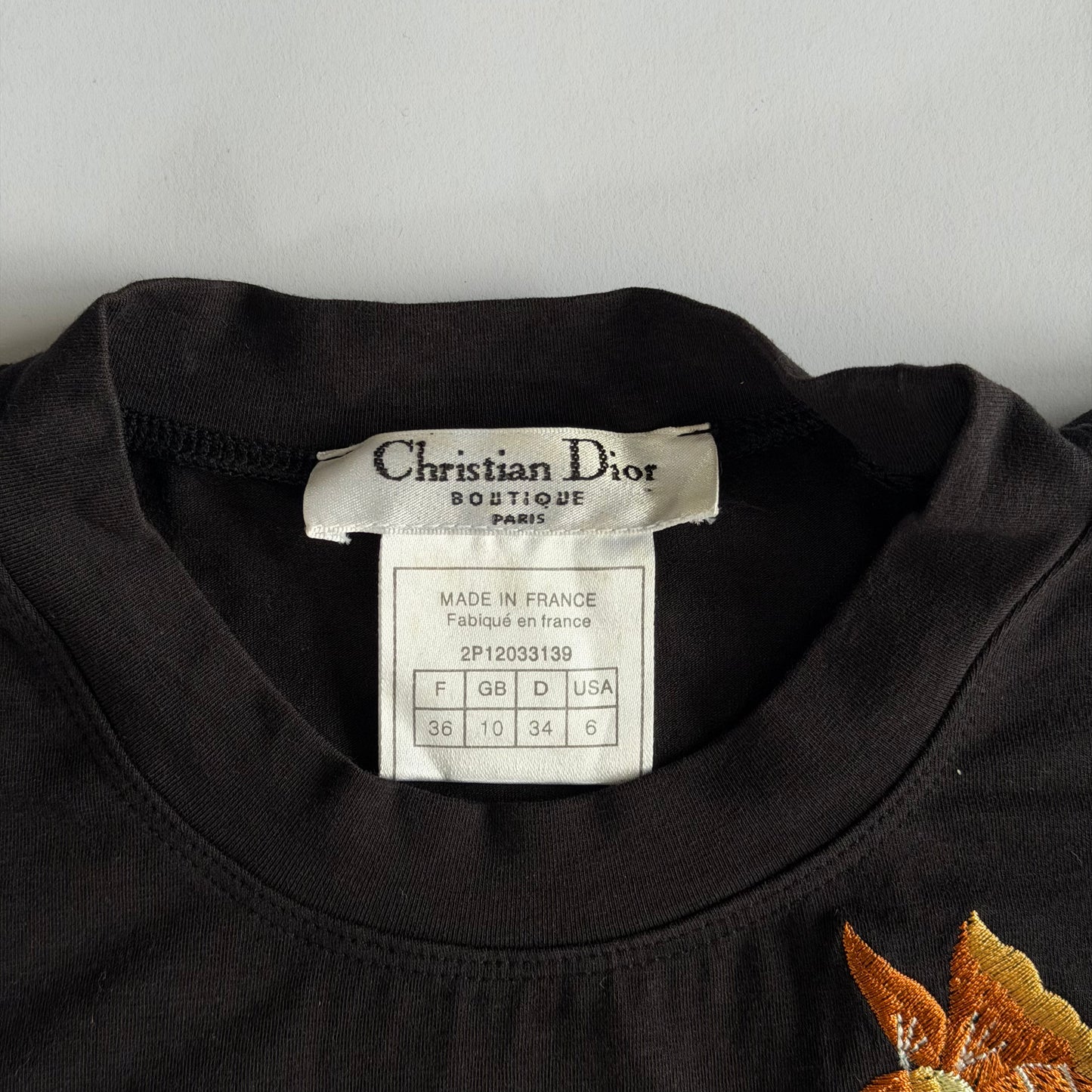 Y2K Dior Galliano Embroidered Tank - S