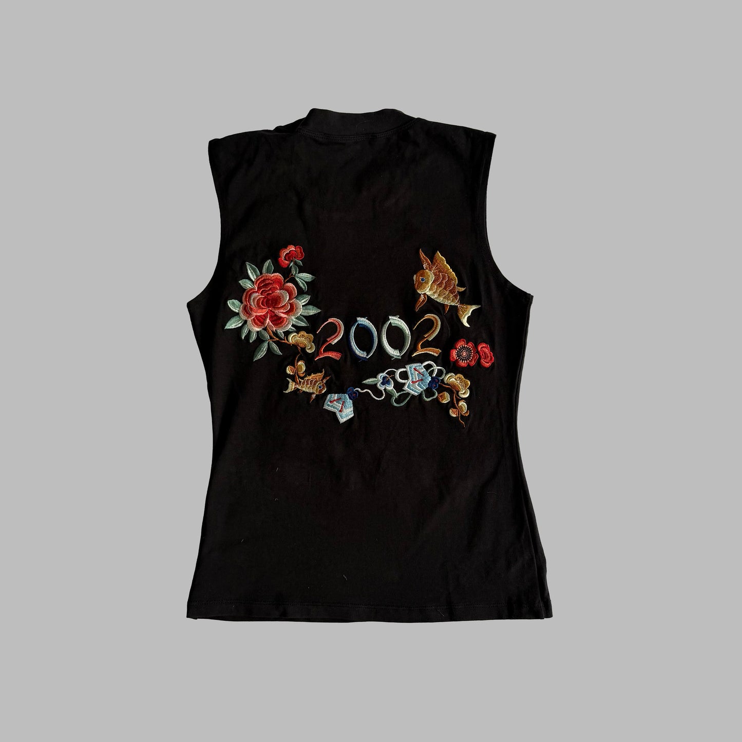 Y2K Dior Galliano Embroidered Tank - S