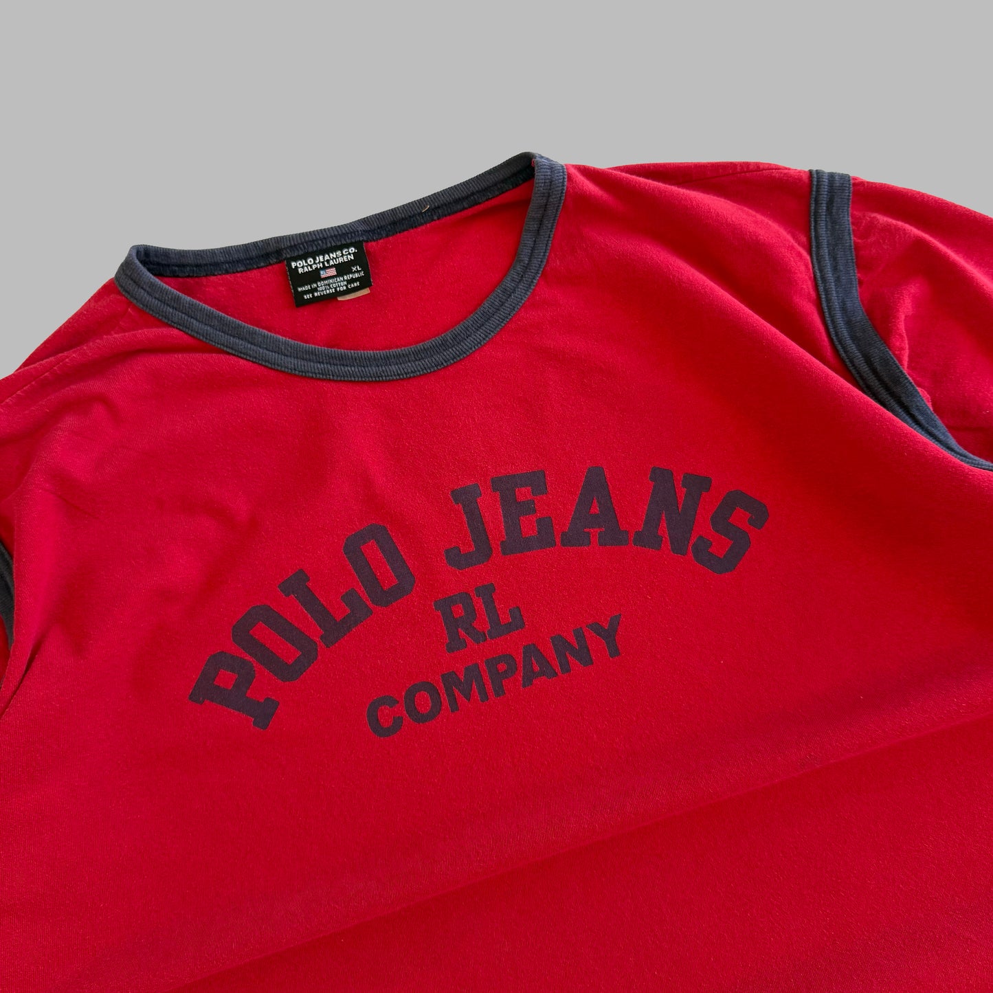 Y2K Ralph Lauren Polo Jeans Ringer Tee - XL