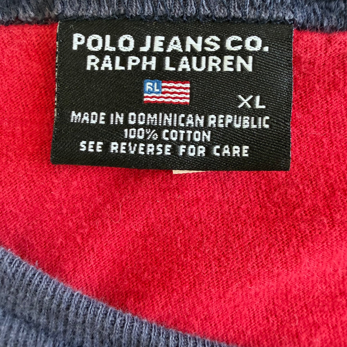 Y2K Ralph Lauren Polo Jeans Ringer Tee - XL