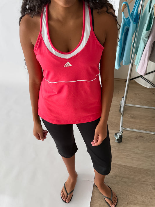 Y2K Adidas Racerback Activewear Tank - L