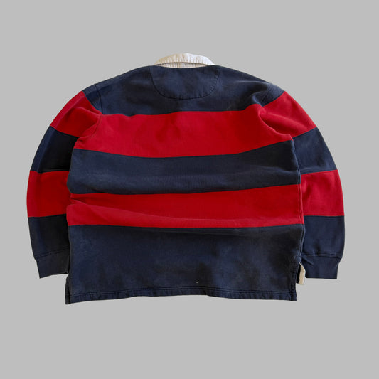 90s Polo Ralph Lauren Striped Rugby - L