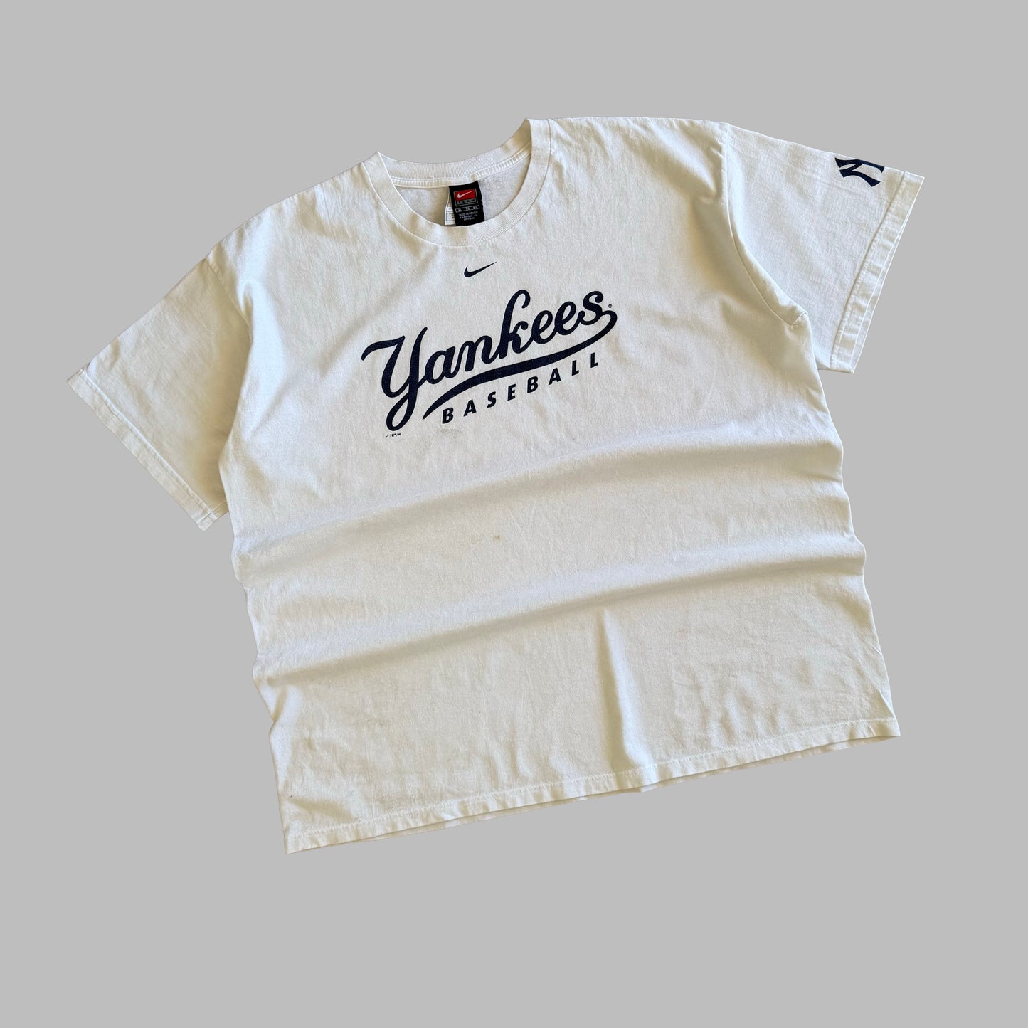 90s Nike Yankees Spell Out T-Shirt - XL
