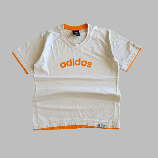 Y2K Adidas Spell Out T-Shirt - M