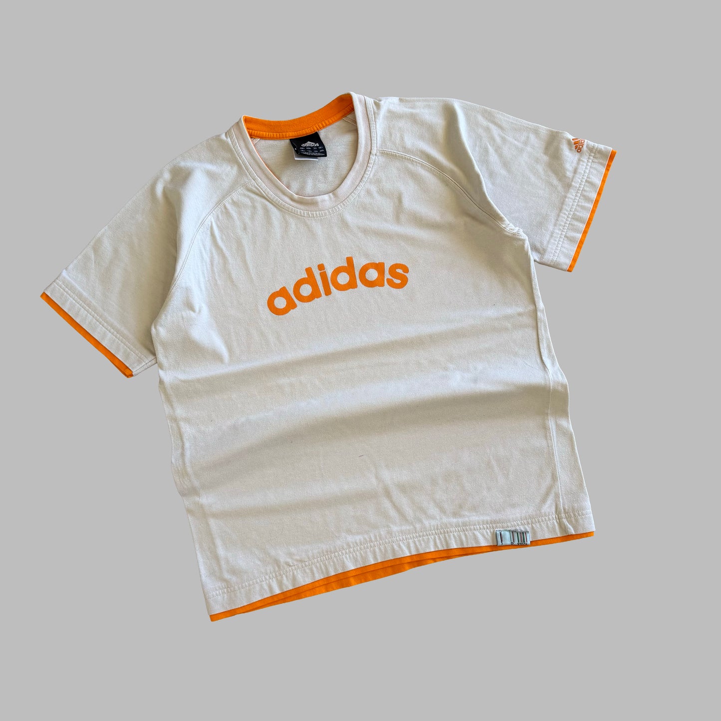 Y2K Adidas Spell Out T-Shirt - M