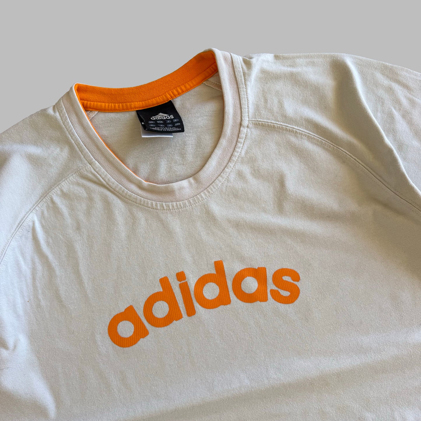 Y2K Adidas Spell Out T-Shirt - M