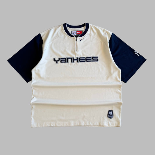 Y2K Nike Yankees Raglan T-Shirt - XXL