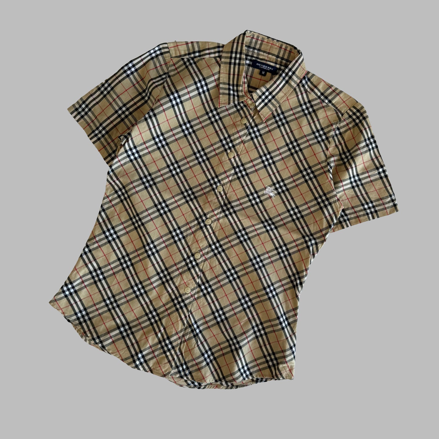 00s Burberry Button Up Shirt - Medium