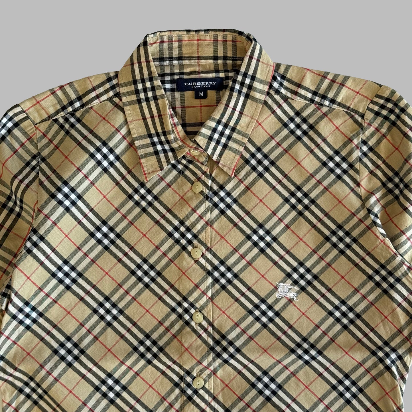 00s Burberry Button Up Shirt - Medium