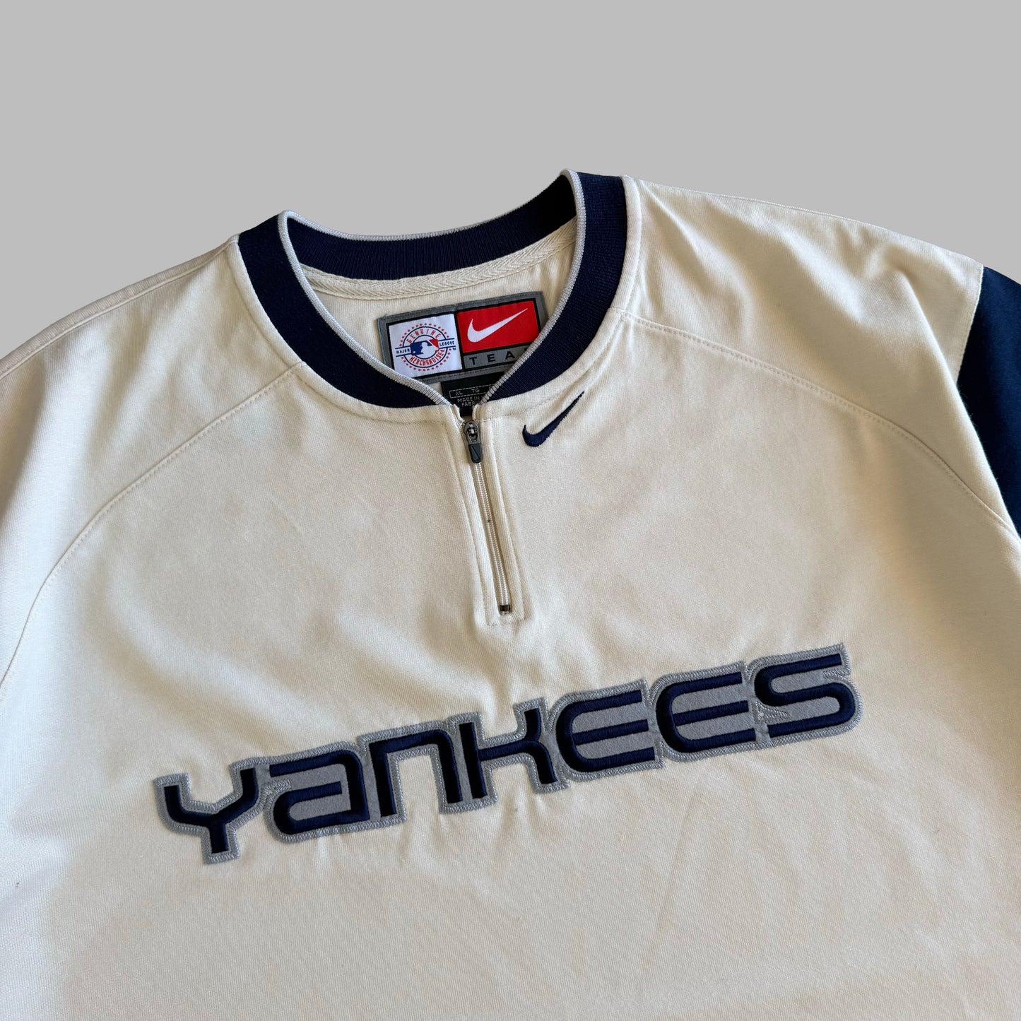 Y2K Nike Yankees Raglan T-Shirt - XXL