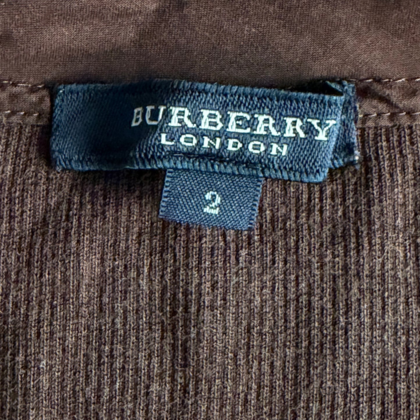 Y2K Burberry Frilled Knitted Top - M