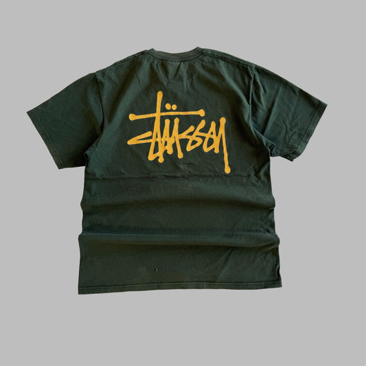 Y2K Stussy Script T-Shirt - M
