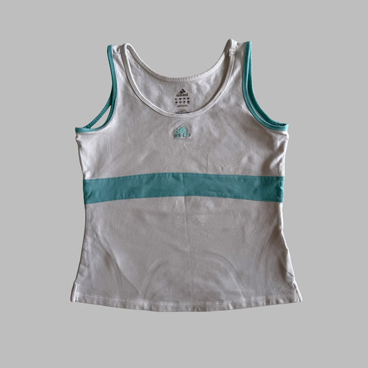Y2K Adidas Striped Activewear Tank - M