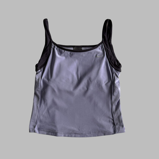 Y2K Nike Panelled Activewear Tank - S/M