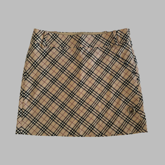00s Burberry Mini Skirt - 28"