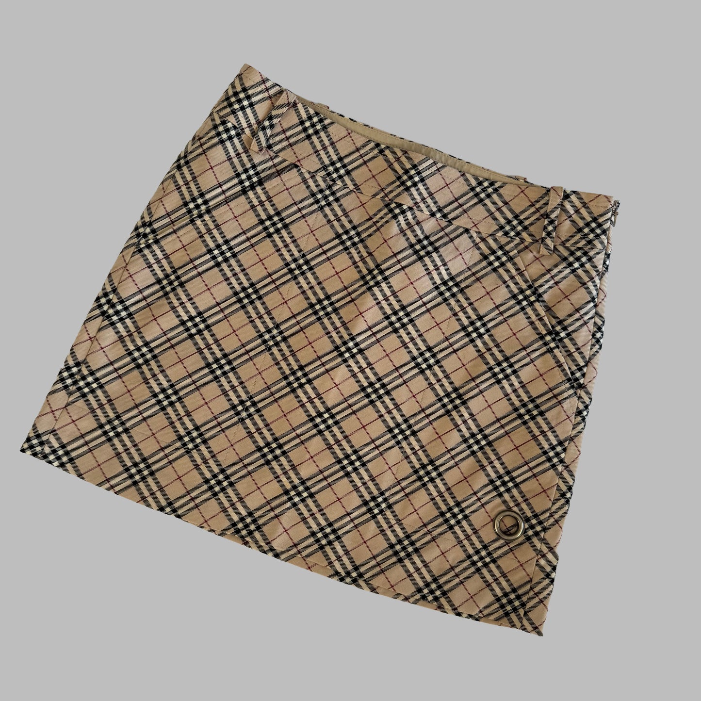 00s Burberry Mini Skirt - 28"