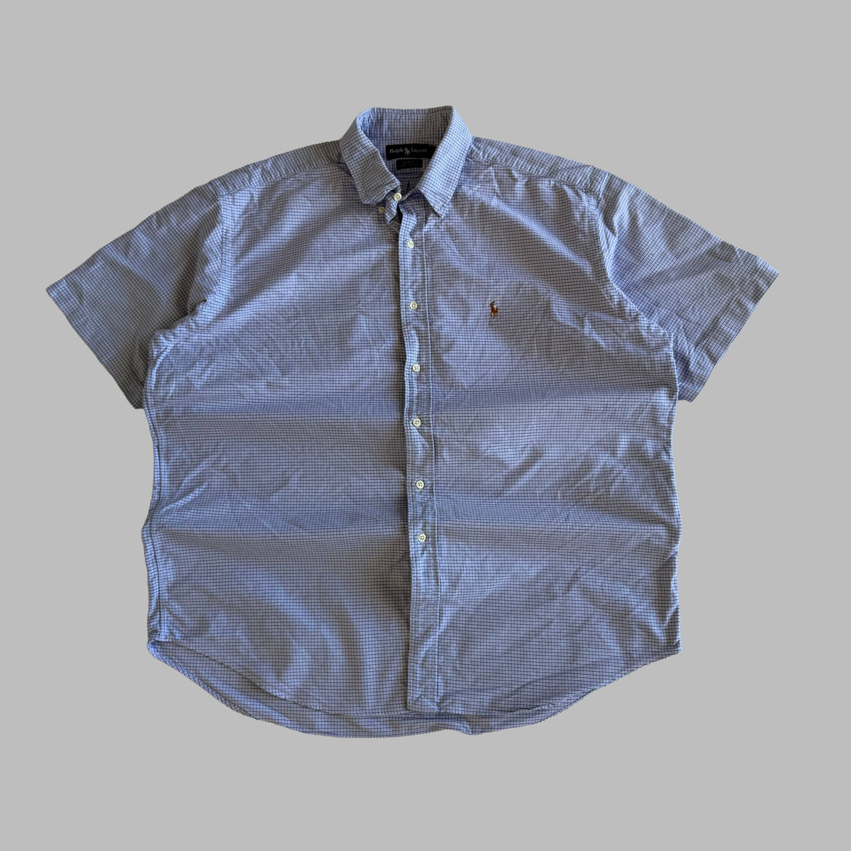 Y2K Polo Ralph Lauren Checkered Button Up Shirt - XL